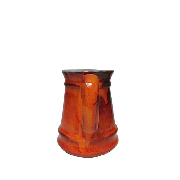 Vtg Genin Trudeau Orange Drip Glaze Canadian Pottery Mug - Picture 4 of 7